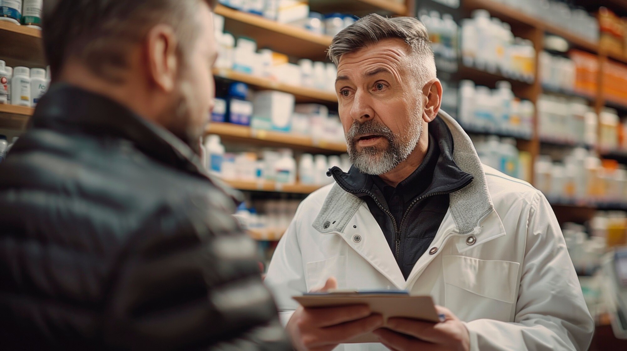 Man working as pharmacist